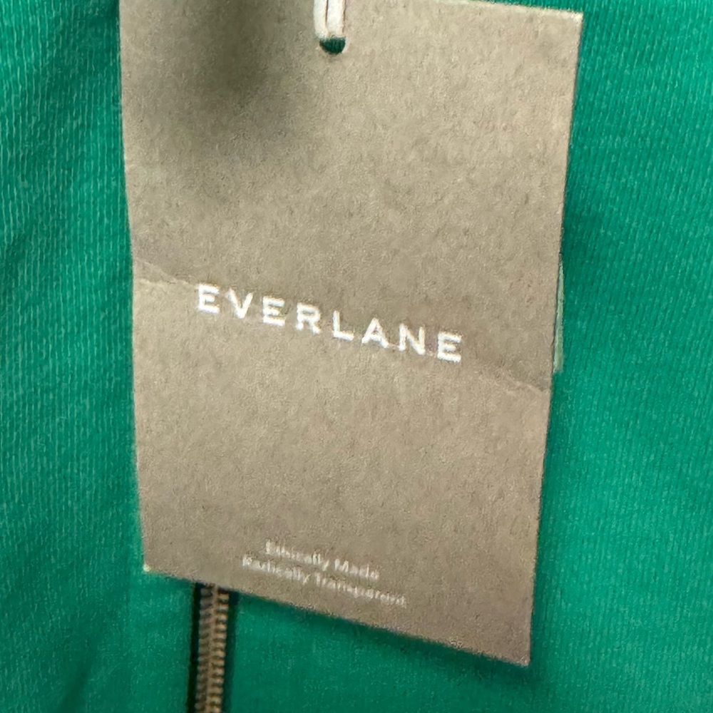 Everlane Green Bomber Jacket with White Details - Picture 6 of 7
